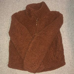 cropped teddy bear jacket